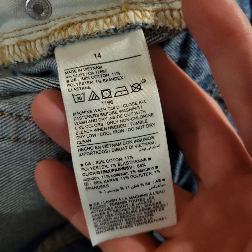 OLD NAVY High Rise Button Fly Curvy OG Loose Jeans Size 14 - Picture 7 of 11